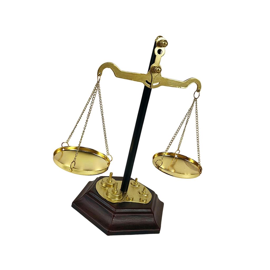 Ozdoba Waga Szalkowa Metalowa Vintage Dekoracje Domowe Statuetka Wagi Elegancka Ekspozycja Biurkowa do Biura i Salonu