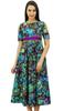 Bimba Women's Cotton Cold-Shoulder Long Dress With Pom Pom Chic Trendy