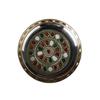 Rolimoli Steel bhog thali Set of 4 pcs for laddu gogal bhog thali with Glass Bowl and Spoon Stainless Steel