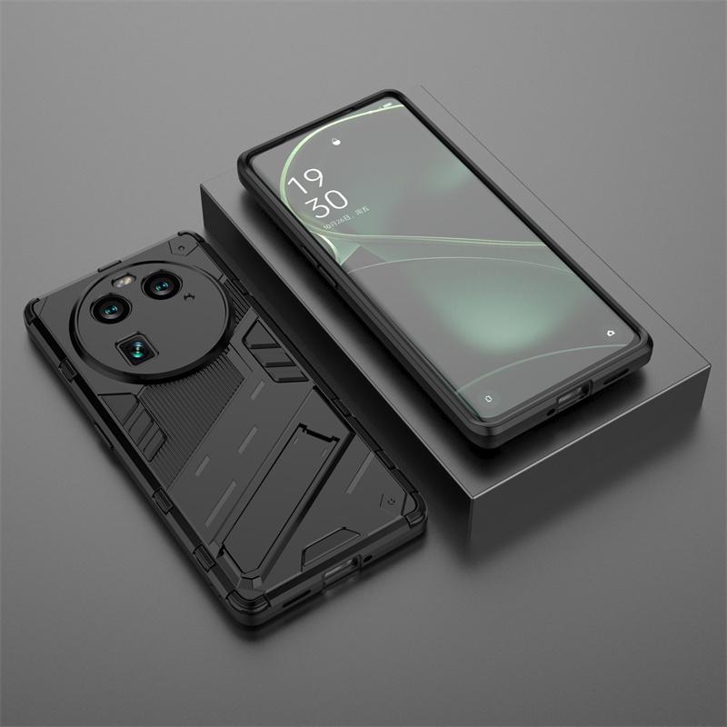 

For OPPO Find X6 Pro Case Magnetic Armor Kickstand Cover For For OPPO Find X6 Pro FindX6Pro 5G Shockproof Bumper Phone Cases For Find X6 чёрный