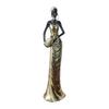 African Woman Sculpture Resin Black Woman Figurines for Unique Home Decoration