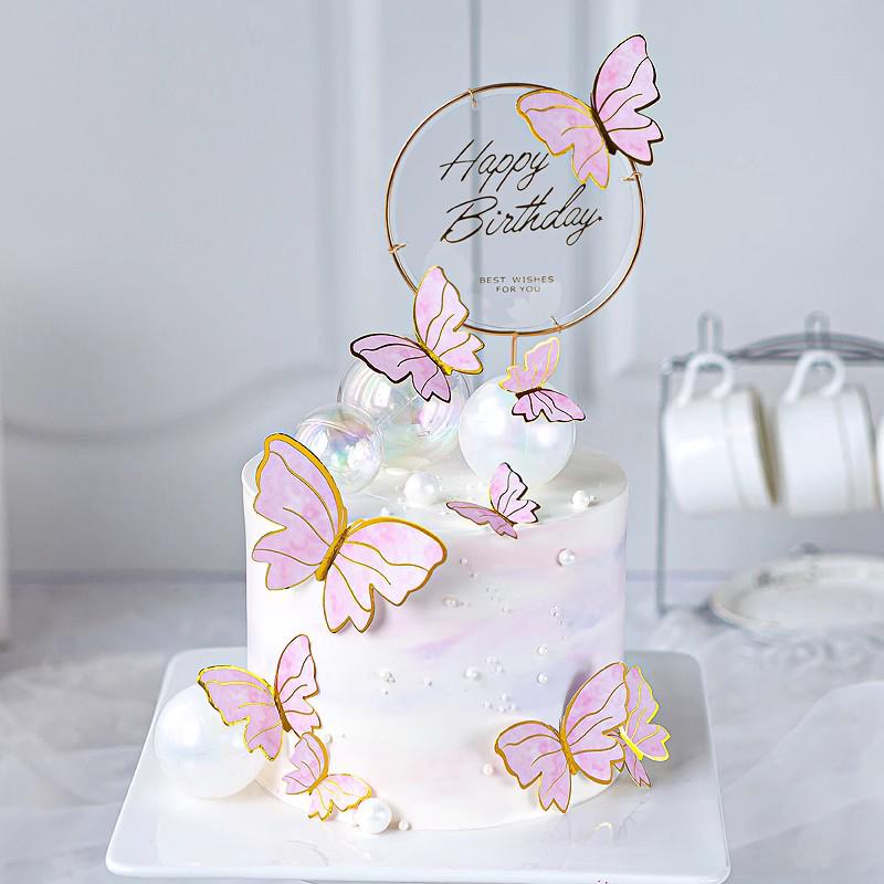 Vibrant Multicolor Transparent Christmas Ball Ornament for Festive Cake Decoration
