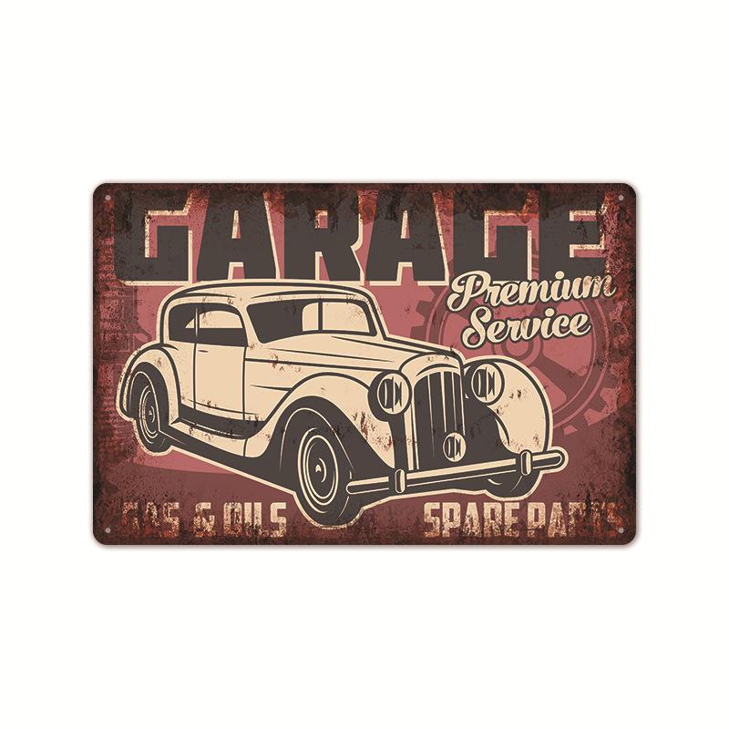 2024 American-Style Industrial Auto Repair Tin Sign - Frameless Decorative Wall Art