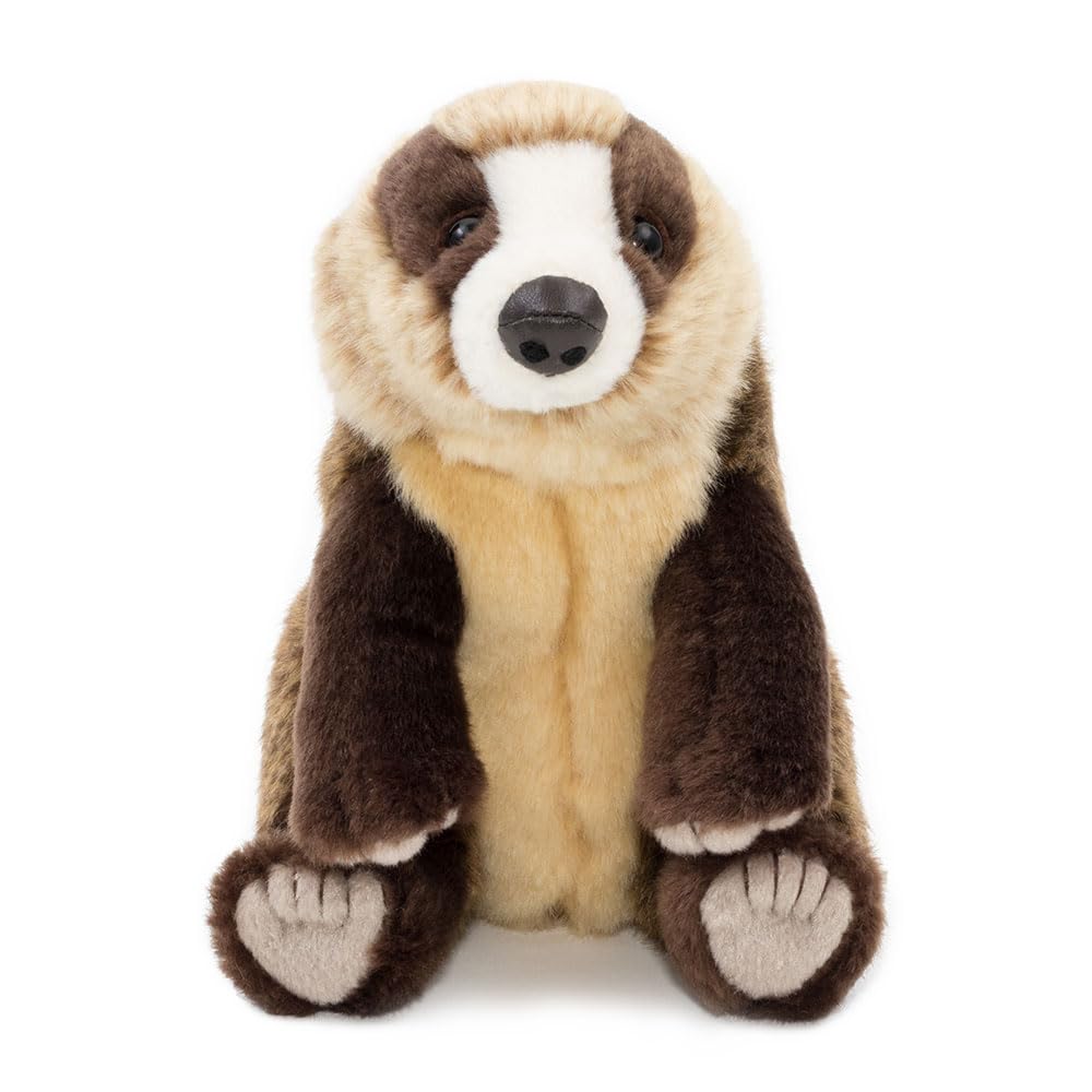 Calorata Japanese Badger Plush Toy (Realistic Animal BabySoft Touch) Realistic Badger Animal Baby Toy Doll Gift Present Birthday (Twice Tested)