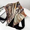 Silk scarf premium herringbone pattern double-sided printed square scarf 91 autumn and winter decorative gift high-end scarf silk scarf gift