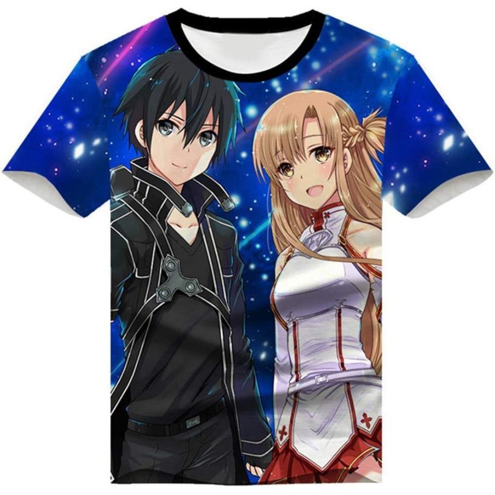 Anime Sword Art Online Kirito SAO 3D Printed T-Shirt Adult Cosplay Funny Quick Dry COOL Short Sleeve Tee Tops