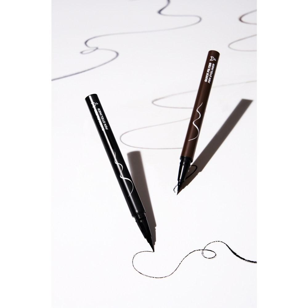 Fox Makeup Waterproof Quick Filter Pen Eyeliner 0.5g, P2 Deep Brown Mocha, 2 Pcs.