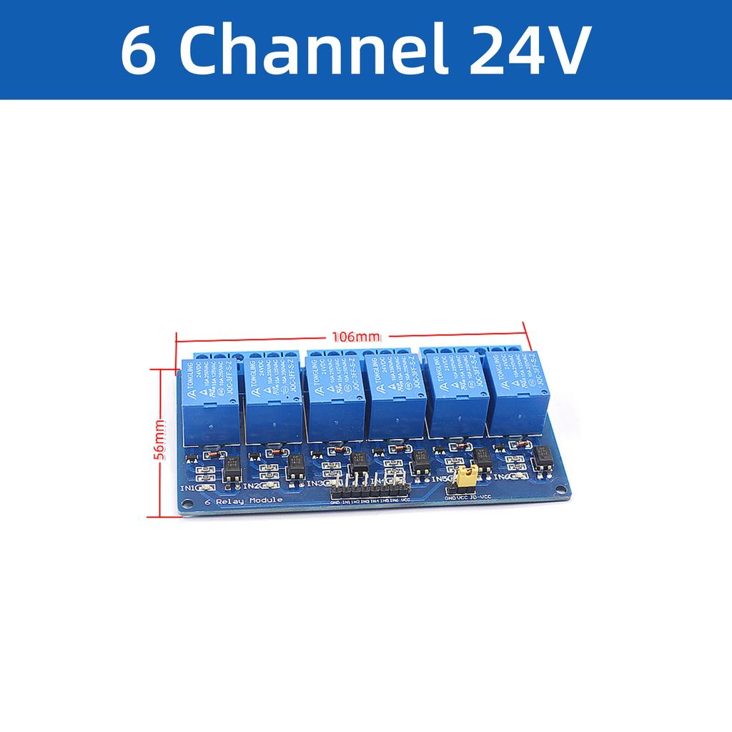 1 4 6 8 Channel 5V12V24V Relay Module with Optocoupler High Low Level Trigger Shield for Arduino PIC AVR MCU DIY Blue Board Relays 5