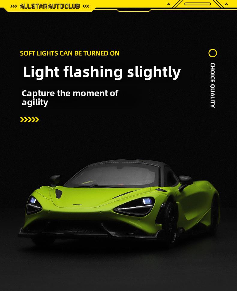 1:24 McLaren 765LT Alloy Model Car – Trendy Collectible Ornament, Popular On Douyin