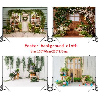 Easter Party Background Photography Backdrop Rabbit Colored Eggs  Baby Photographic Photo Studio Props