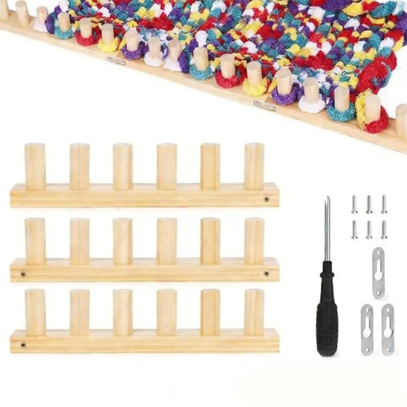 Wood Knitting Machine Knitting For Adult Beginner Weaving Blankets Bedspreads Shawls Sweaters and Yarn Craft Project