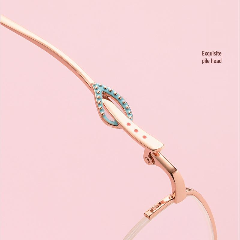 Danyang Glasses 3522X Semi-Rimless Ultralight Metal Alloy Prescription Eyeglass Frame