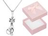 Short Silver Oxidized Women' Necklace with Cat Kitten Choker 40