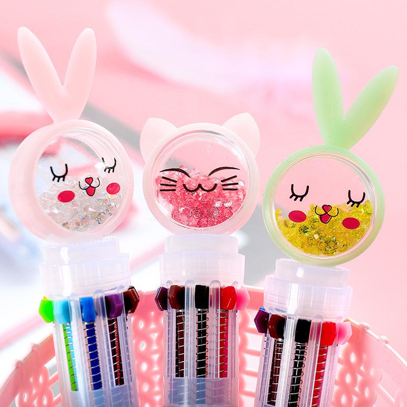 Creative Ten-Color Cartoon Ballpoint Pen - Cute Multicolor Marker for Students