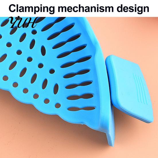Practical Kitchen Accessory for Home Silicone Pot Edge Strainer, Clip-on Colander Pasta Vegetables, Multipurpose Food Strainer Non Slip Drainer