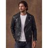 European and American style men's PU leather jacket locomotive jacket lapel oblique zipper jacket autumn casual men's clothing