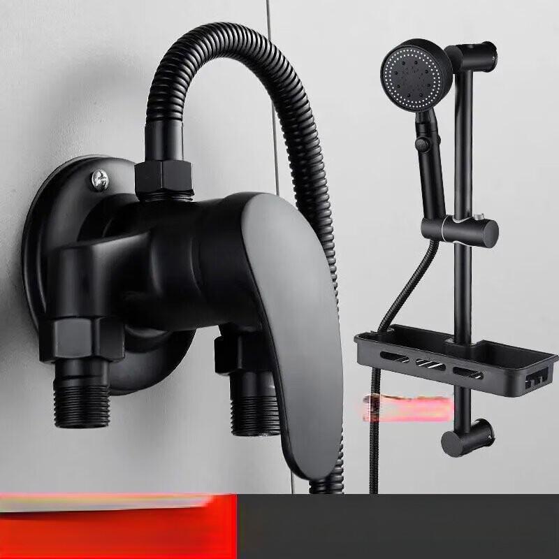 TLXT Черная настенная душевая система с 5 режимами распыления