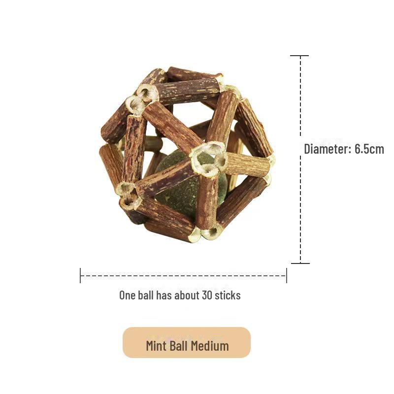 Cat Teething Stick with Raffia Grass & Gall Fruit, Tooth-Cleaning Hemp Rope, Bite-Resistant Cat Toy, Pet Supplies