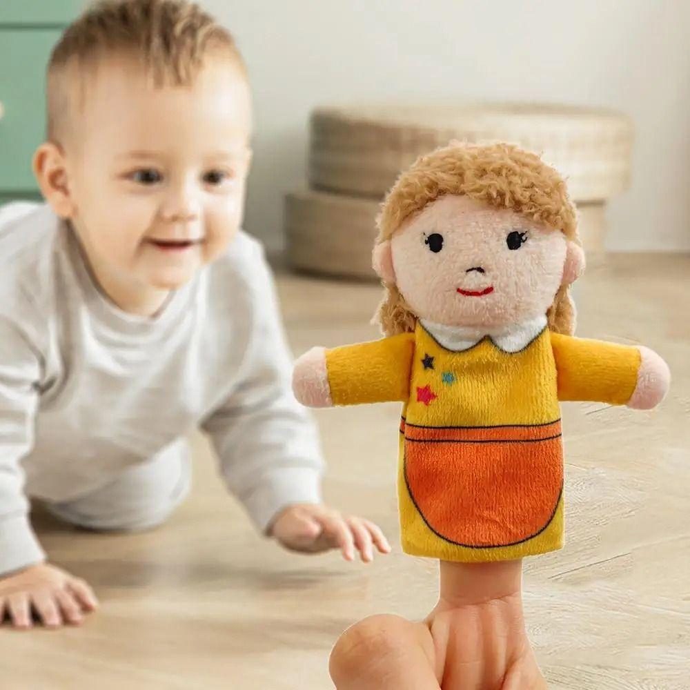 

Plush Doll Girl Plush Hand Puppet Stuffed Animal Finger Puppet Doll Role-playing Girl