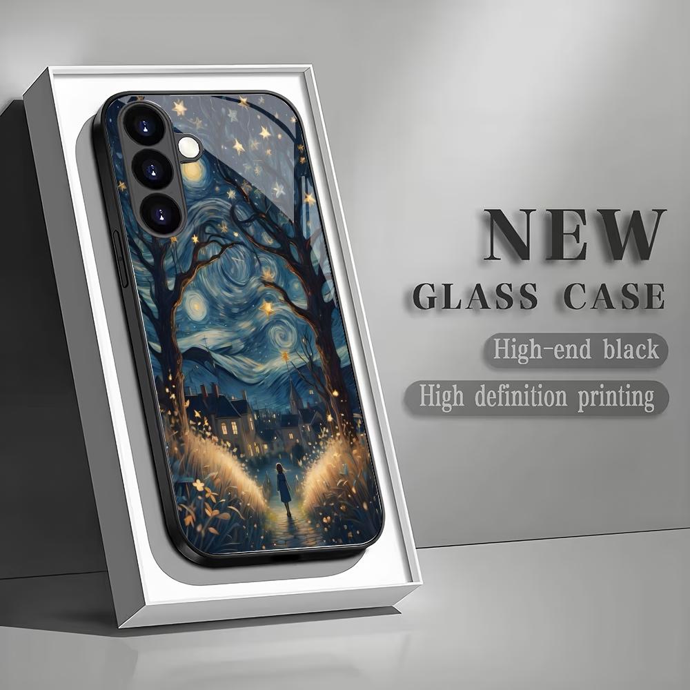 

The little girl s glass phone case under the light is suitable for Samsung Galaxy S26 S25 S24 S22 S21 S20FE/Ultra/Plus anti drop GalaxyS26Ultra