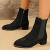 2025 Podzim Zima Nové Dámské Divoké Krátké Boty Kulatá Špička Pohodlné Semišové Boty Dámské Jednoduché Sady Bot Mujer