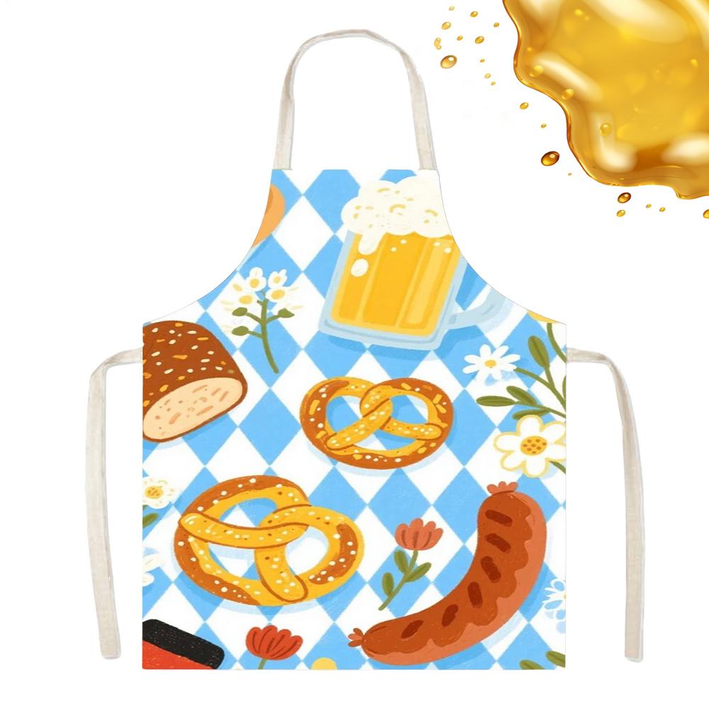 

Oktoberfest Apron Funny Kitchen Aprons For Cooking Party Breathable Party Favor Beer Festival Holiday Supplies For BBQ Baking