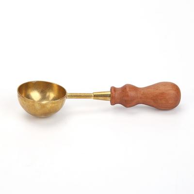 Retro Siegelwachsofen Ofen Topf Holzgriff Siegelwachslöffel zum Wachssiegeln Dekorative Wachssiegel Stempel Bastelgeschenk Spiel mit Mama