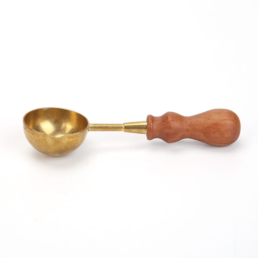 Vintage Brass Sealing Spoon Wax Sealing Decorative DIY Melting Spoon 9x2.8cm Portable For Candle Stamp Wax Stamp Craft for Gifts