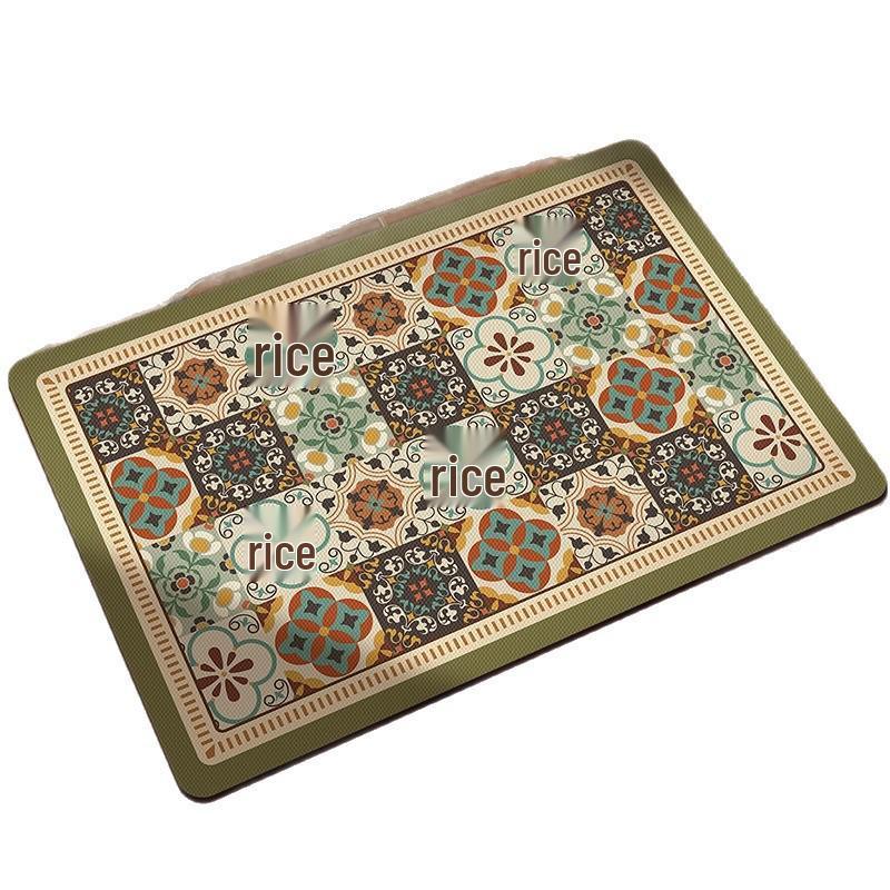 American Retro Diatomaceous Earth Bathroom Floor Mat - Absorbent, Non-Slip, Stain & Wear Resistant, Easy Care for Toilet Entrance