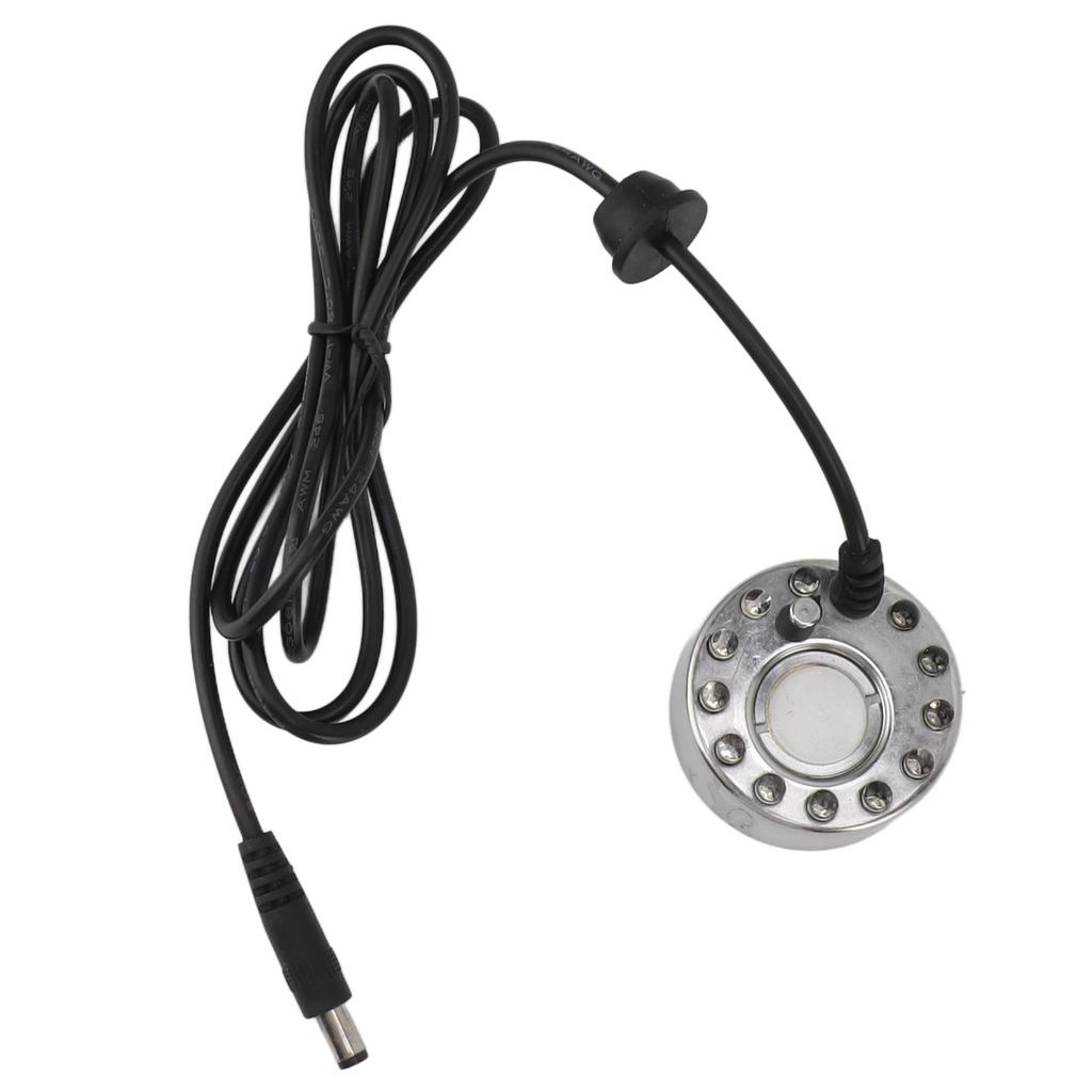 Color 12 LED Mist Maker Fogger Water Fountain Pond Fog Atomizer Humidifier with DC 5V Interface for Water Fountain Pond