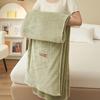 Thick Milk Fleece Flannel Shawl - Spring/Fall Air-Conditioning or Nap Blanket
