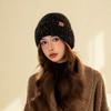 Knitted wool hat winter thickened warm ear protection pullover hat fashion casual versatile big head circumference cold hat