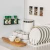 1/2 Pieces Wall Mounted Spice Jar Holder Adjustable Spice Rack Organizer Make Up Rack for Improve Your Kitchen Efficiency