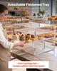 Bakery Display Case, 4-Tier Commercial Countertop Pastry Display Case, Clear Acrylic Bread Box for Kitchen, Party Cake Cabinet with Magnetic Rear Door