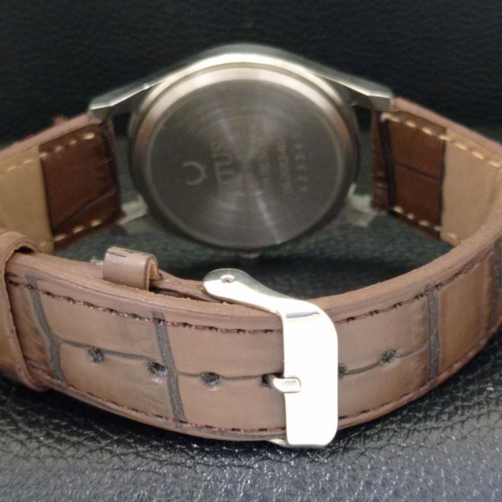 HAND-WINDING VINTAGE TITUS SWISS MENS REFURBISHED PEACH DIAL WATCH A500064-2 R151a-a500064