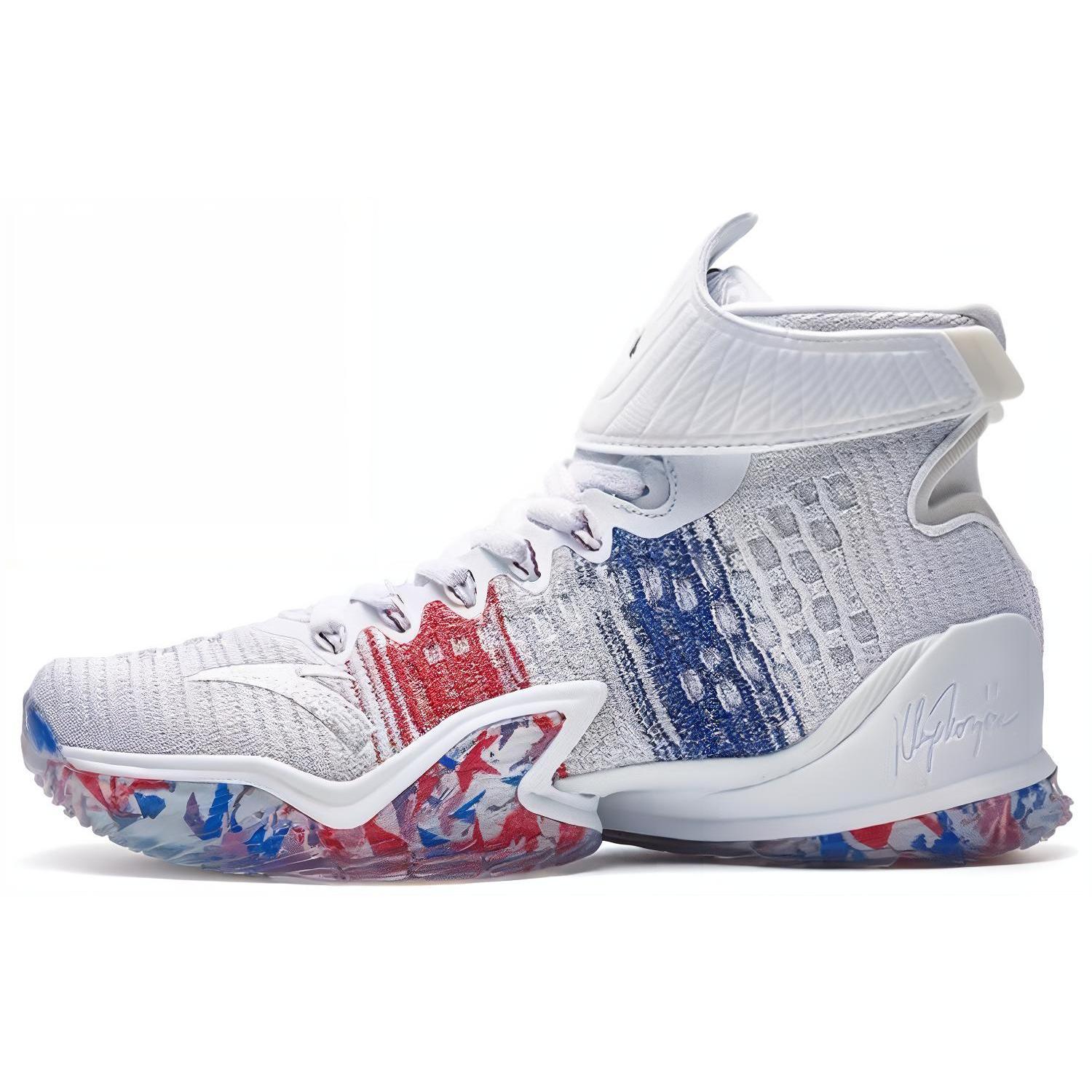 

New Anta KT3 Money Ball Cushioning, Breathable, And Resilient Design High Top Basketball Shoes Men s White Blue Red 11811102-9 42