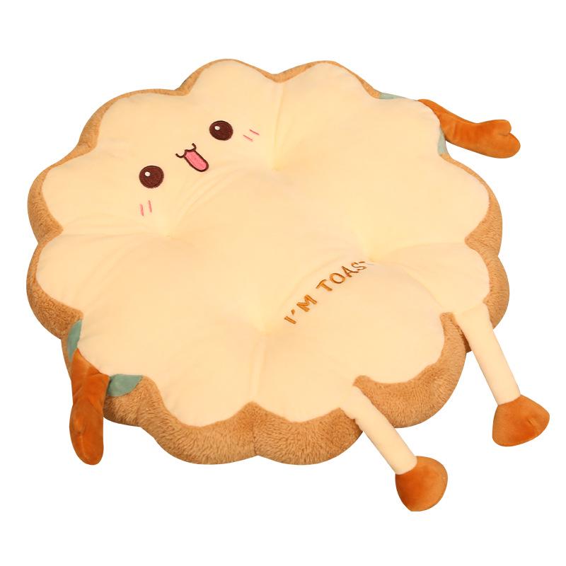 Cute Toast Cushion: Comfy Seat Pad for Office, Student, or Home Use