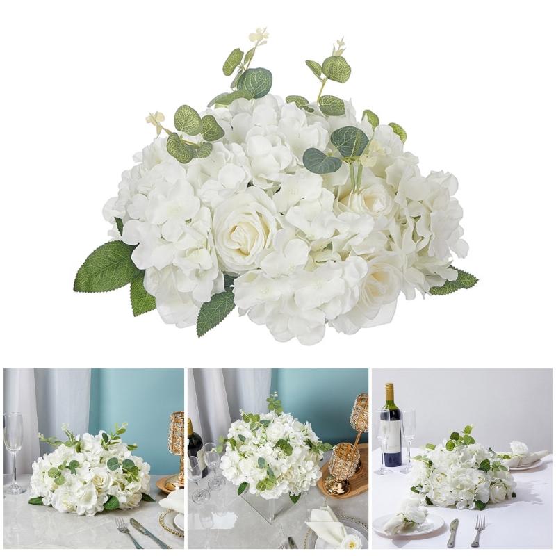 Artificial Flower Arrangement Bouquets, Artificial Flower Centerpieces Decoration for Wedding, Birthday, Valentines Day