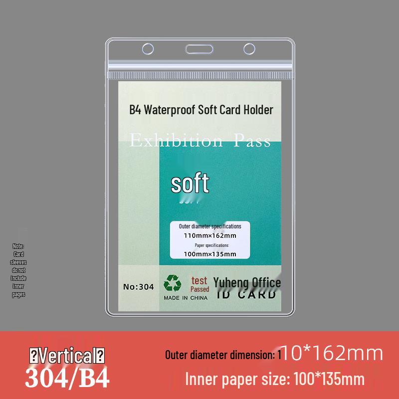Waterproof PVC Badge Holder for ID Cards and Name Tags