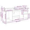 Desk Black Oak 200 x 55 x 91 cm Particleboard