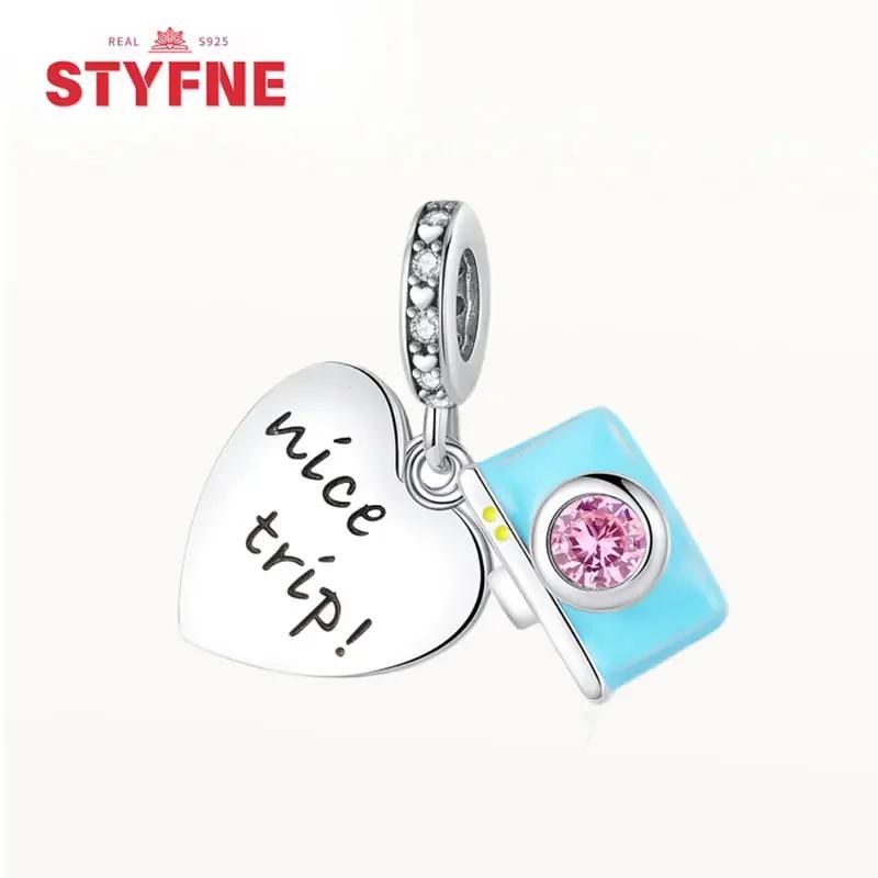 Coppercolorful Travel Luggage Charms Plane Beads Fitoriginal Bracelets Diy Fine Jewelry For Women Gifts