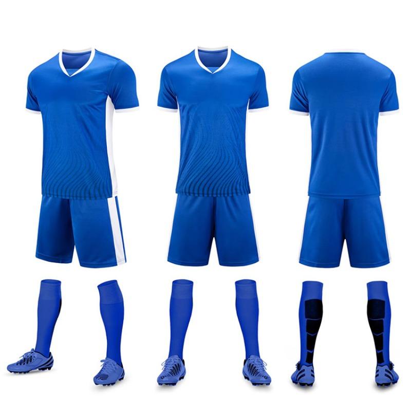 Football Jersey Set Men'S Game Sports Jersey Adult Primary School Students Children'S Training Jersey Short-Sleeved Jersey Quick-Drying