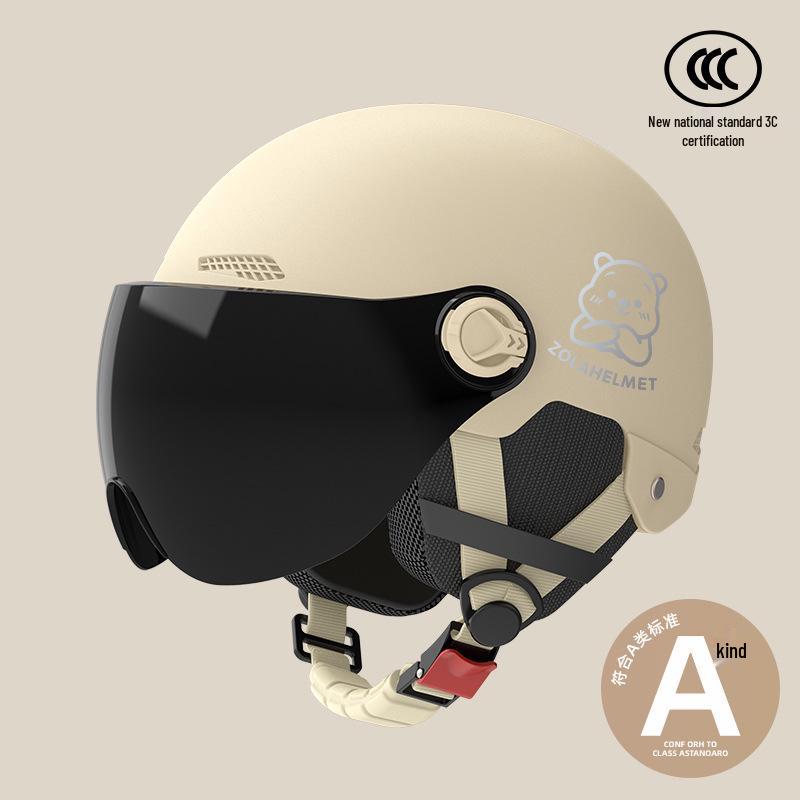 Women's Lightweight Ventilated Electric Scooter Helmet with Sun & Ear Protection - All-Season 3C Certified Half Helmet