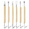 6-piece Clay Tool Kit, Pottery Tools and Carving Tools, Polymer Modeling Clay Cutter Sculpture Set for Carving, Ceramics Molding