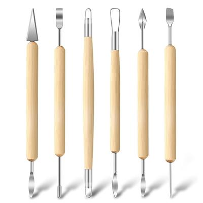 6-piece Clay Tool Kit, Pottery Tools and Carving Tools, Polymer Modeling Clay Cutter Sculpture Set for Carving, Ceramics Molding