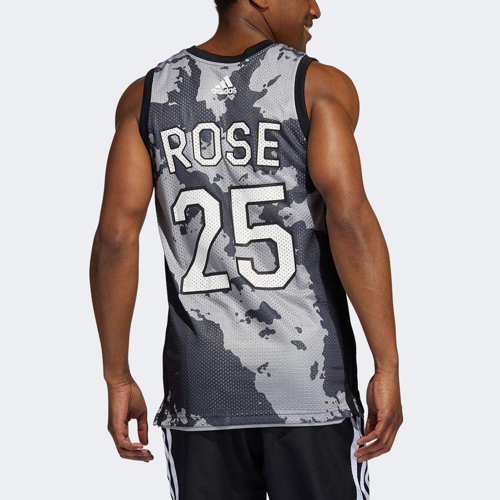 Adidas X Derrick Rose Logo Print Ultra-Lightweight Breathable Basketball Vest Men Tops Black GV4698