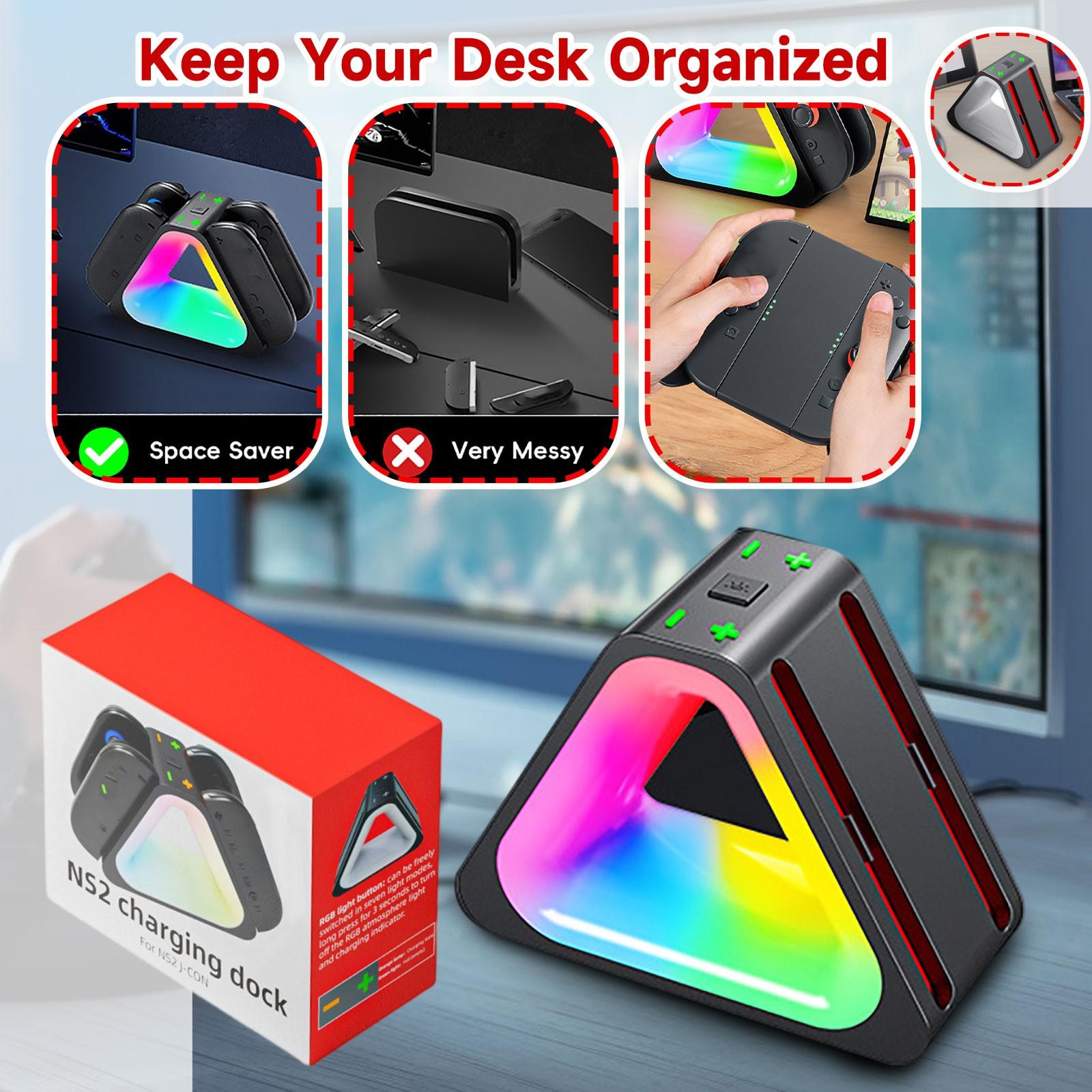 

Colorful Dock Charger NS2 4-in-1 Fast Charging Charging Base One Size
