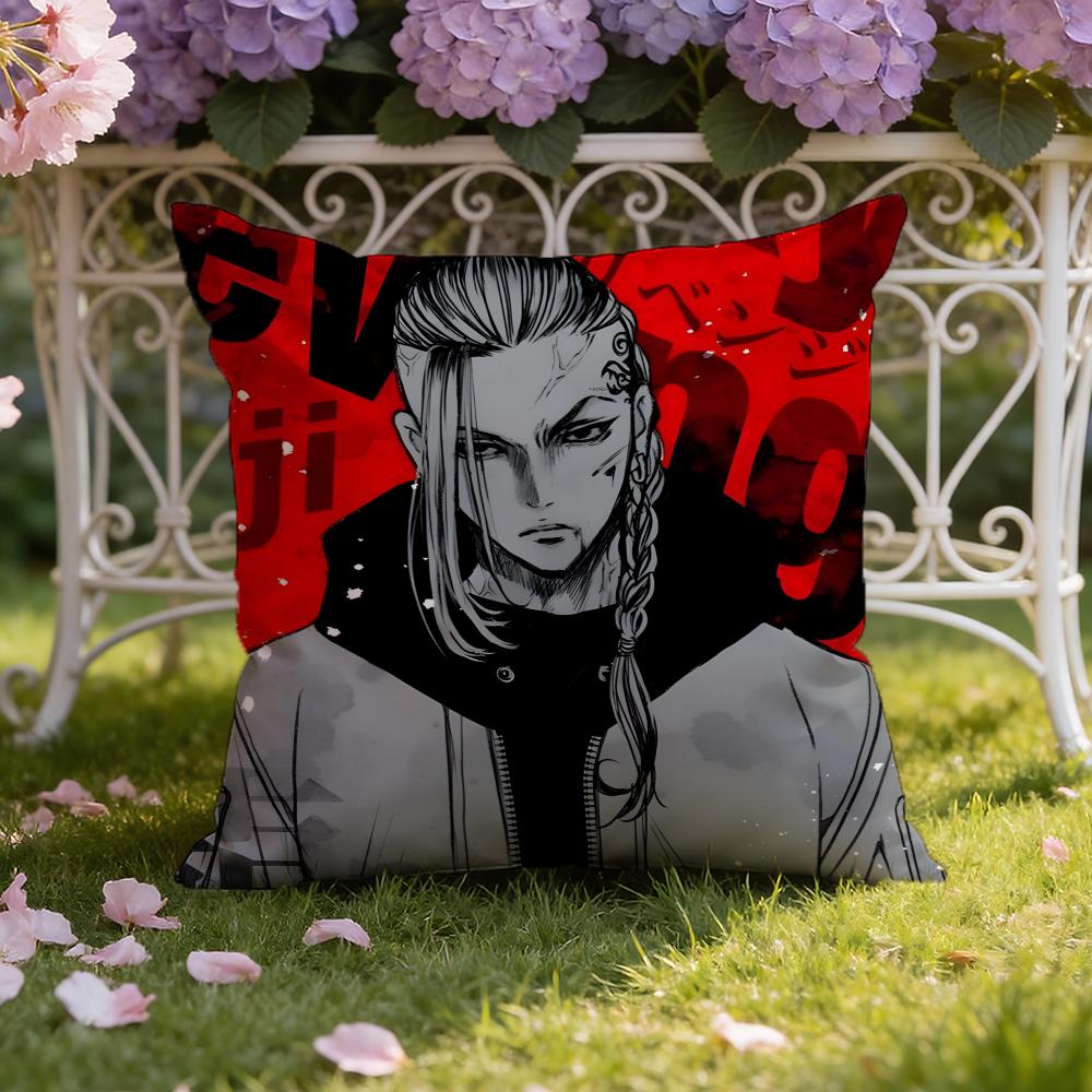 AnimeTokyo Revengers Cushion Cover Home & Car Dual-Scene Pillow Cover: Reversible for Premium Comfort
