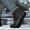 Zipper Cotton Shoes Men's Plush Snow Boots Waterproof Boots Winter Non-slip Outdoor Casual Shoes Short Boots