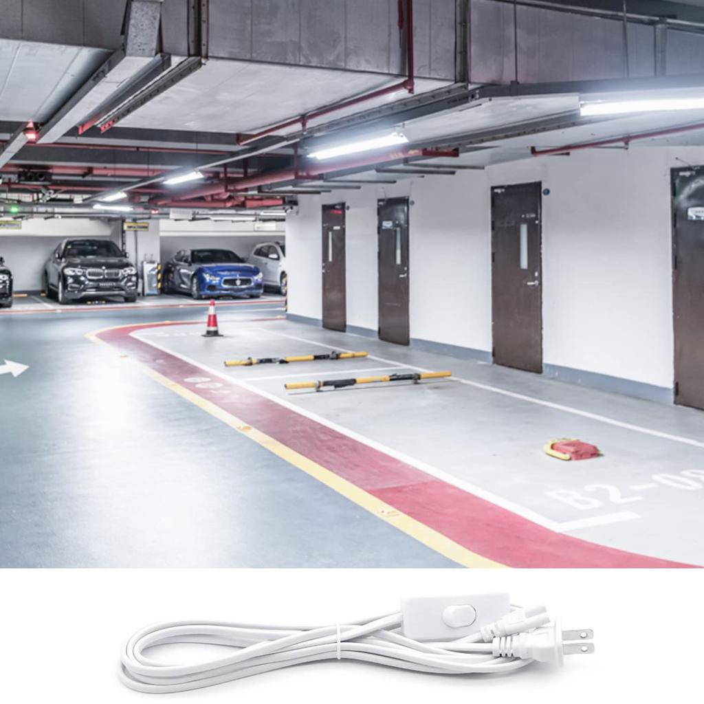 6 x 1,8 m 3-adrige Stromkabel für T5 & T8 gerade Röhren-LED-Leuchtstofflampen